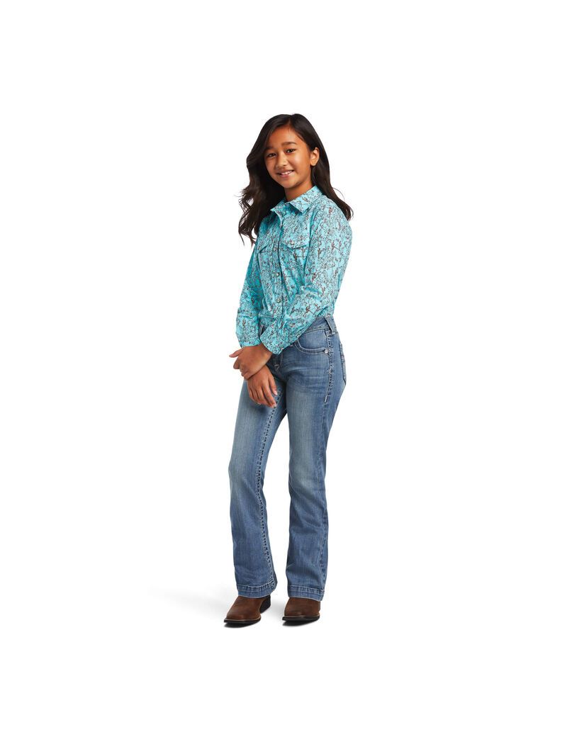 Chemises De Costume Ariat REAL Bucking Bronc Multicolore Enfant | CFE-86908354