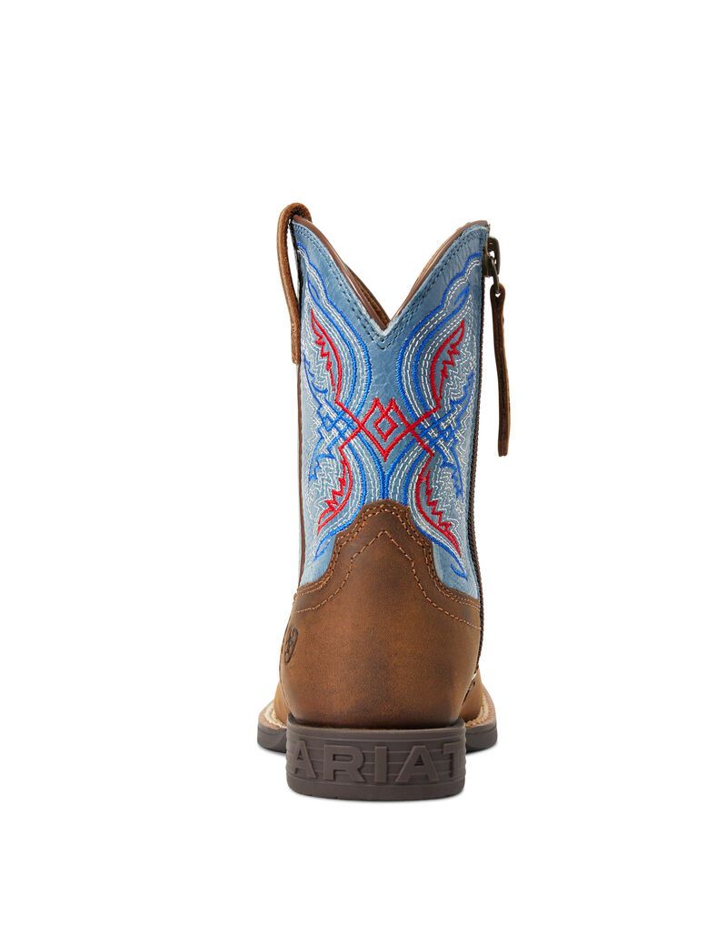 Bottes Western Ariat Double Kicker Marron Enfant | MQA-74964454