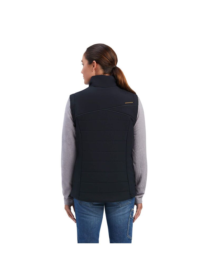 Vêtements De Travail Ariat Rebar Valkyrie Stretch Tela Insulated Vest Noir Femme | XEF-68885494