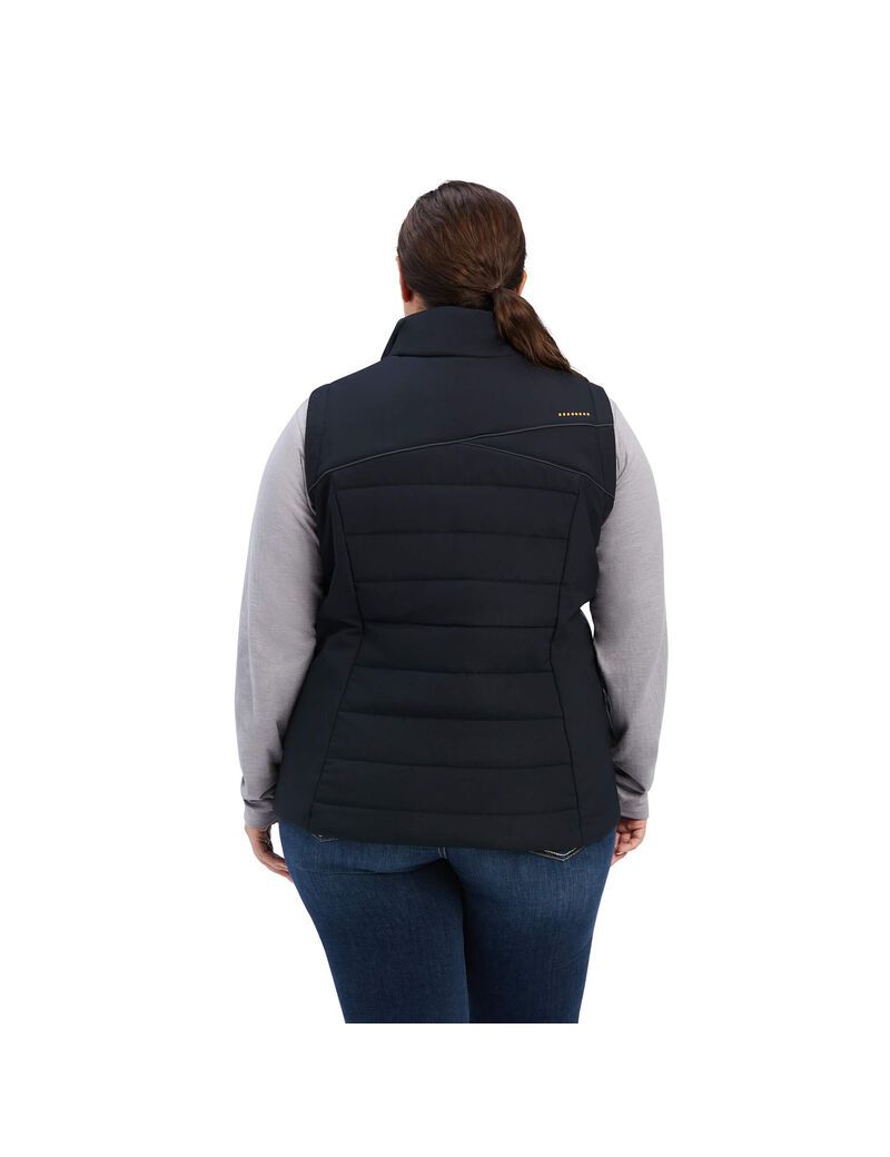 Vêtements De Travail Ariat Rebar Valkyrie Stretch Tela Insulated Vest Noir Femme | XEF-68885494