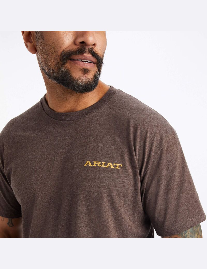 T Shirts Ariat Bronc Buster Marron Homme | BHL-81406274