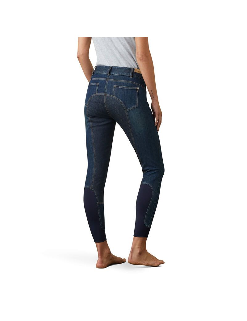 Pantalon Ariat Halo Denim Full Seat Breech Bleu Femme | UEV-01373911