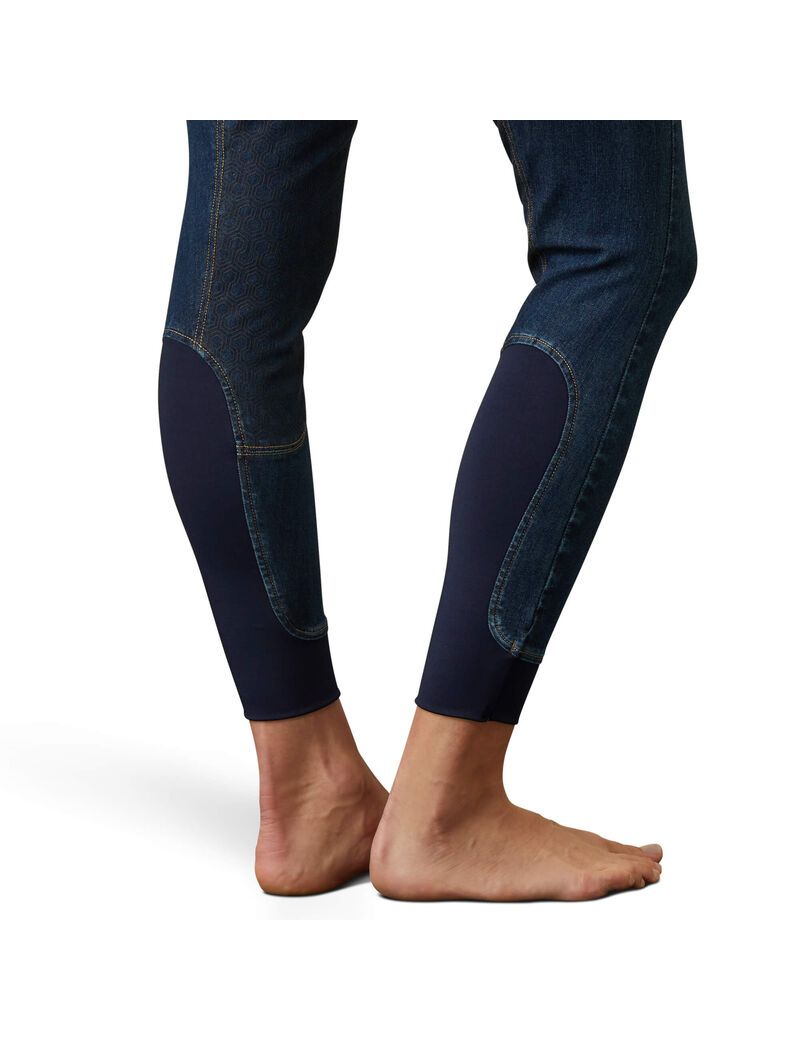 Pantalon Ariat Halo Denim Full Seat Breech Bleu Femme | UEV-01373911