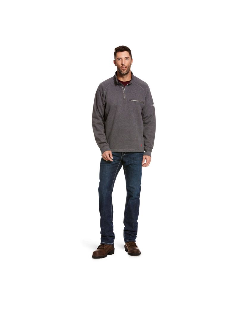 Hauts Ariat FR Rev 1/4 Zip Grise Homme | XLA-23458871