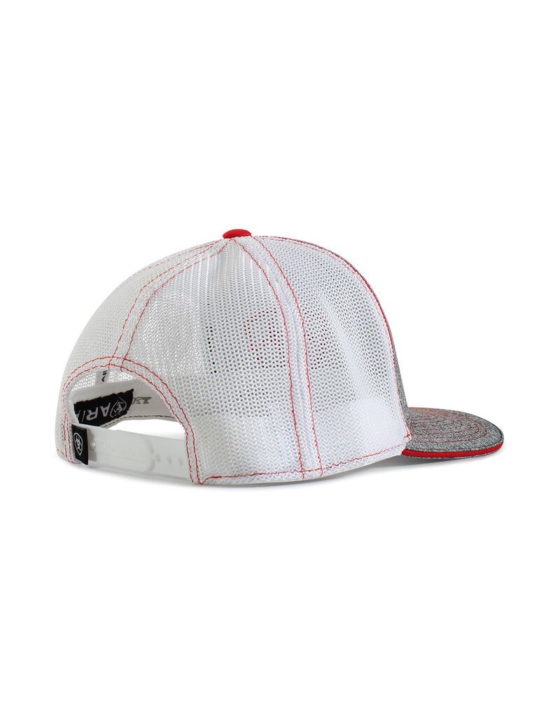 Casquettes Ariat Offset shield logo Rouge Homme | TTI-62465436