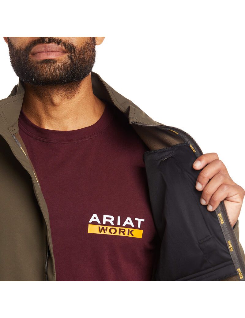 Vestes Ariat Rebar Stretch Tela Softshell Multicolore Homme | NNJ-76805479