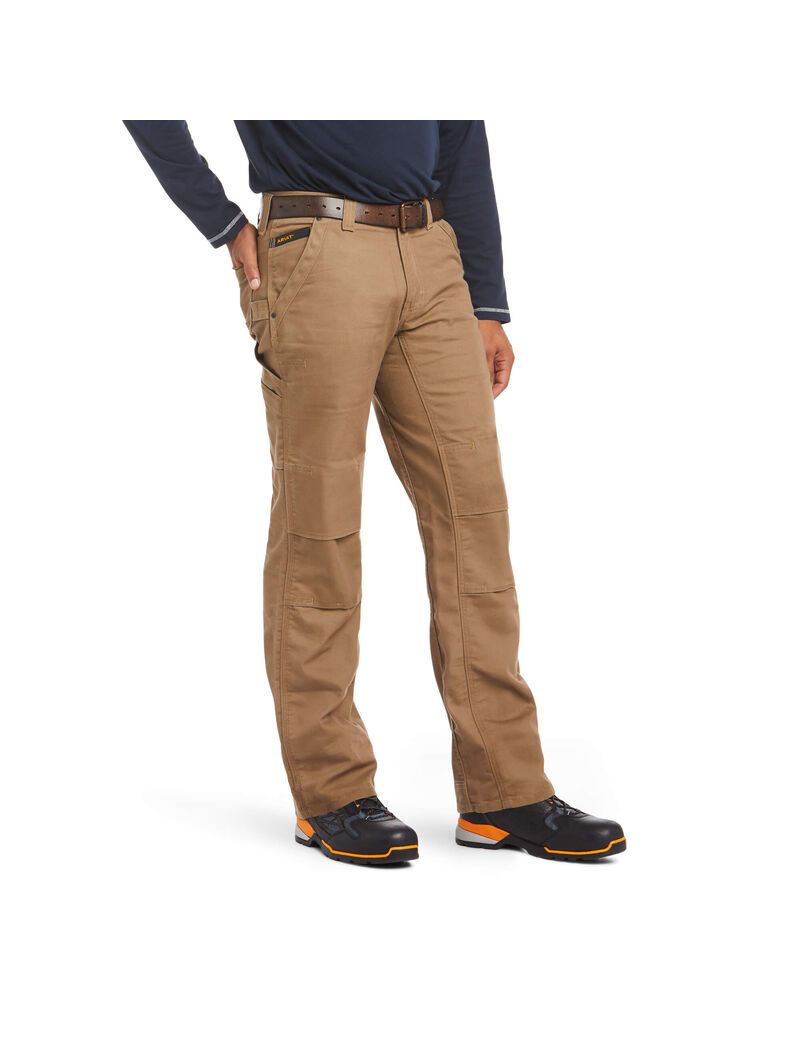 Pantalon Ariat Rebar M4 Relaxed DuraStretch Tela Utility Boot Cut Kaki Homme | IJJ-23954513