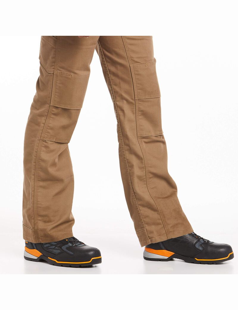 Pantalon Ariat Rebar M4 Relaxed DuraStretch Tela Utility Boot Cut Kaki Homme | IJJ-23954513