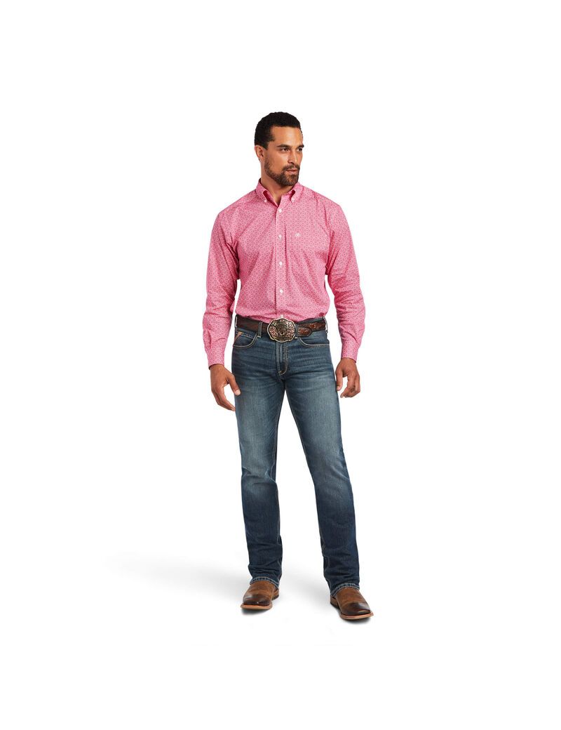 Chemises De Costume Ariat Malachi Stretch Classiche Fit Rose Clair Homme | OGX-74352675