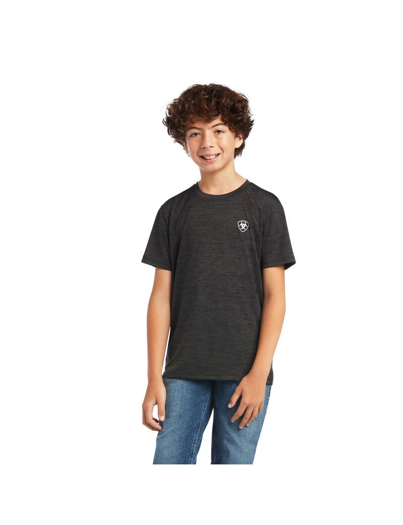 T Shirts Ariat Charger Patriotic Tee Grise Enfant | ZJT-95047679