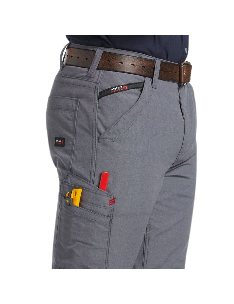 Pantalon Ariat FR M5 Droit DuraLight Ripstop Stackable Droit Leg Grise Homme | IME-59797887