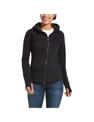 Sweat à Capuche Ariat Attain Full Zip Noir Femme | XBN-04569302