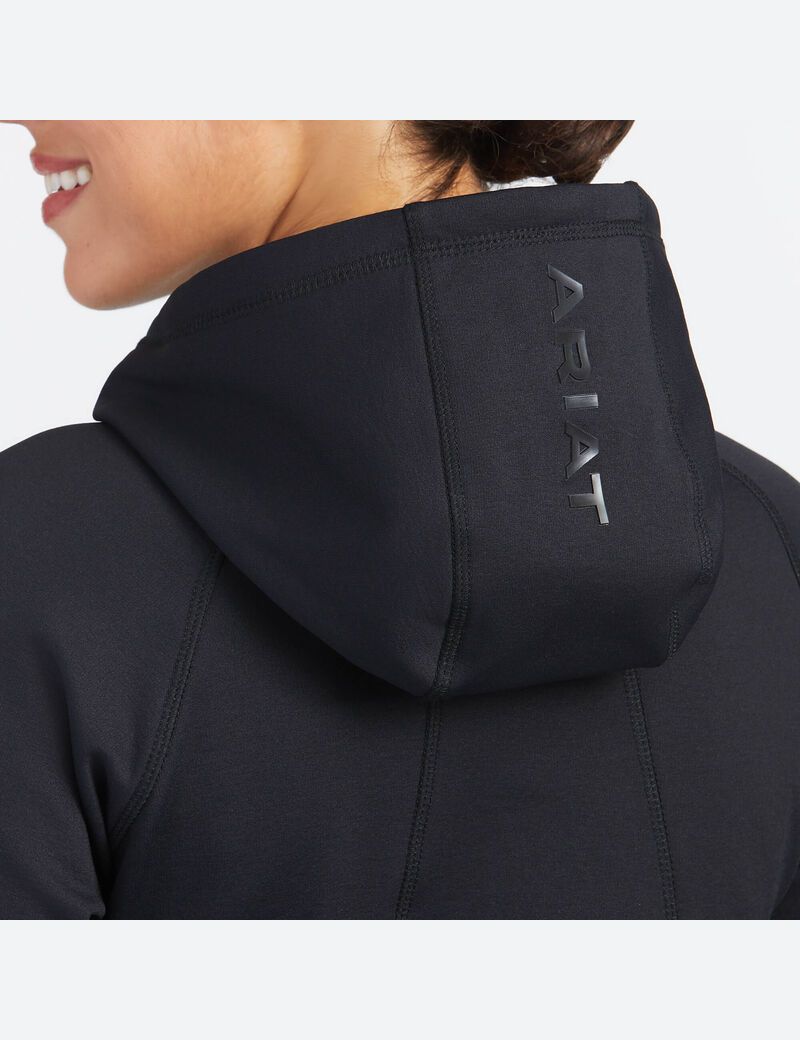 Sweat à Capuche Ariat Attain Full Zip Noir Femme | XBN-04569302