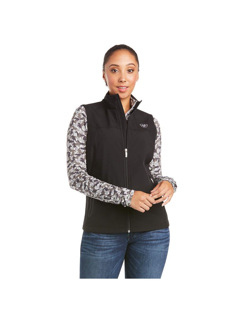 Gilet Ariat New Team Softshell Noir Femme | BPQ-06859210