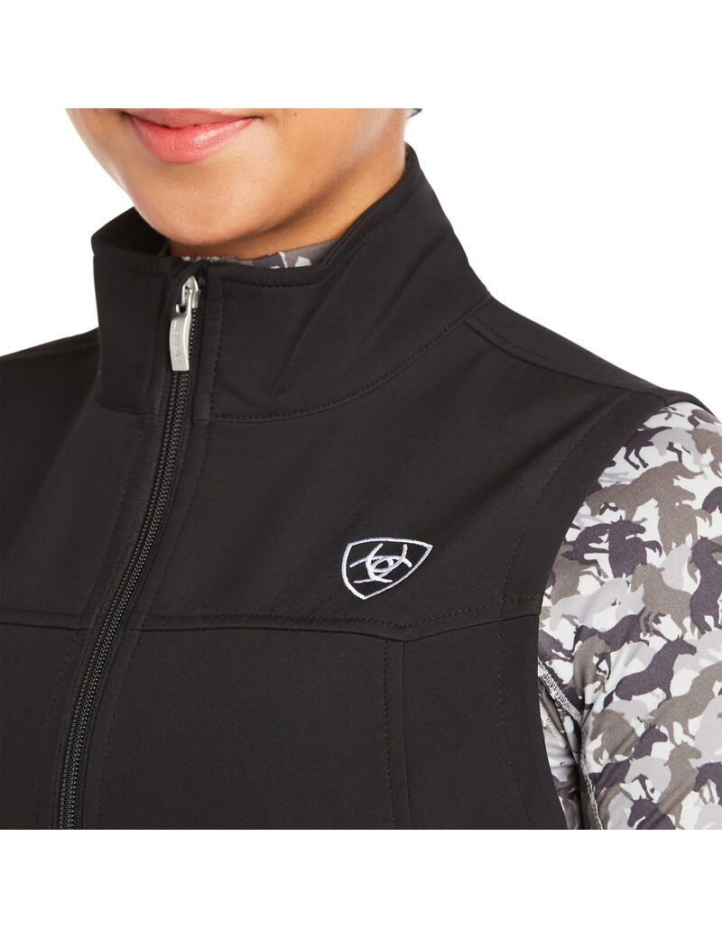 Gilet Ariat New Team Softshell Noir Femme | BPQ-06859210