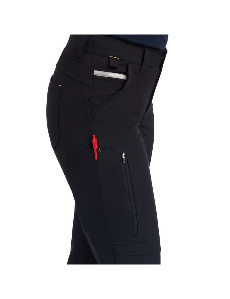 Vêtements De Travail Ariat Rebar DuraStretch DriTEK Softshell Droit Pants Noir Femme | KVM-12829427