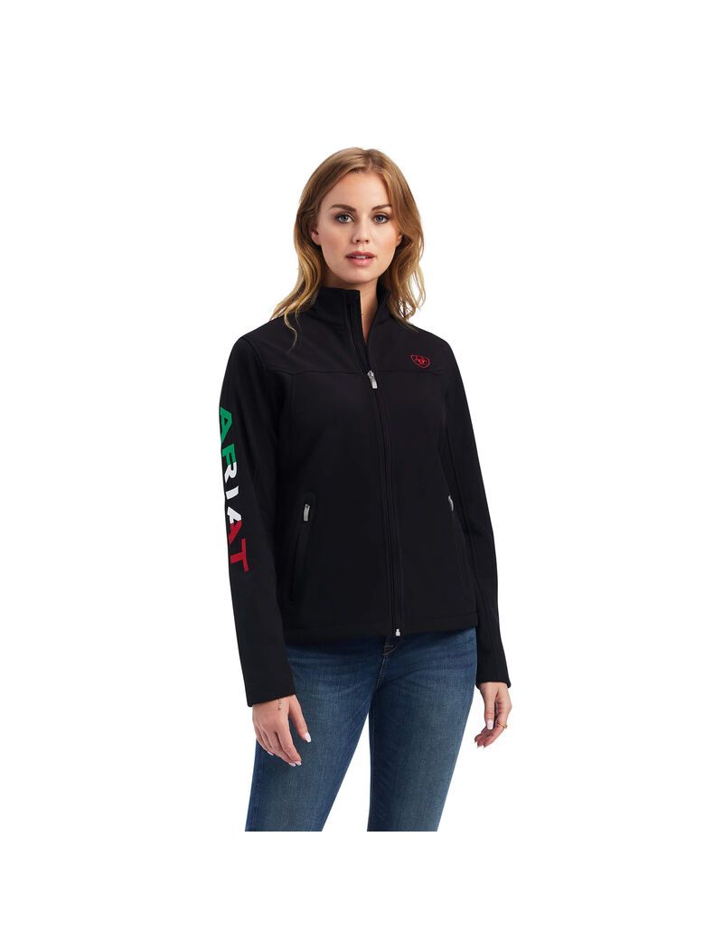 Vestes Ariat Classiche Team Softshell Brand Noir Femme | WBY-79141876