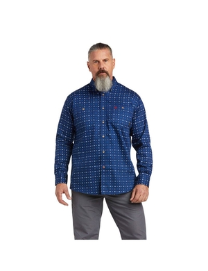 Chemises Ariat FR Vented Travail Bleu Homme | EGA-80188024