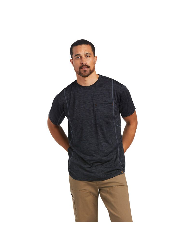 Vêtements De Travail Ariat Rebar Evolution Athlétiques Fit T Shirts Noir Homme | EAM-34442929