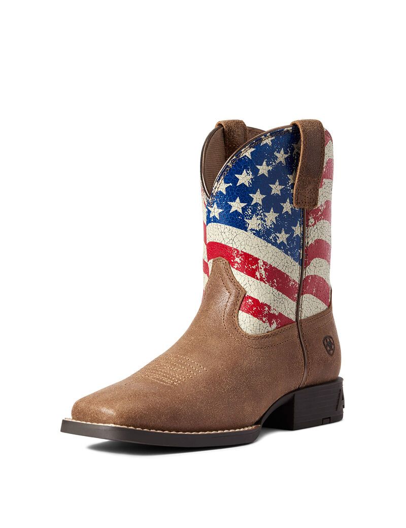 Bottes Western Ariat Stars And Stripes Marron Enfant | GCC-43998047