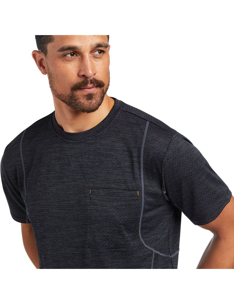 Vêtements De Travail Ariat Rebar Evolution Athlétiques Fit T Shirts Noir Homme | EAM-34442929