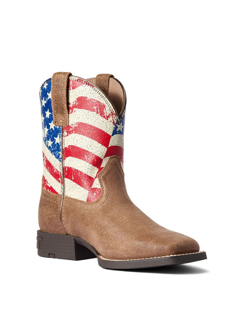 Bottes Western Ariat Stars And Stripes Marron Enfant | GCC-43998047