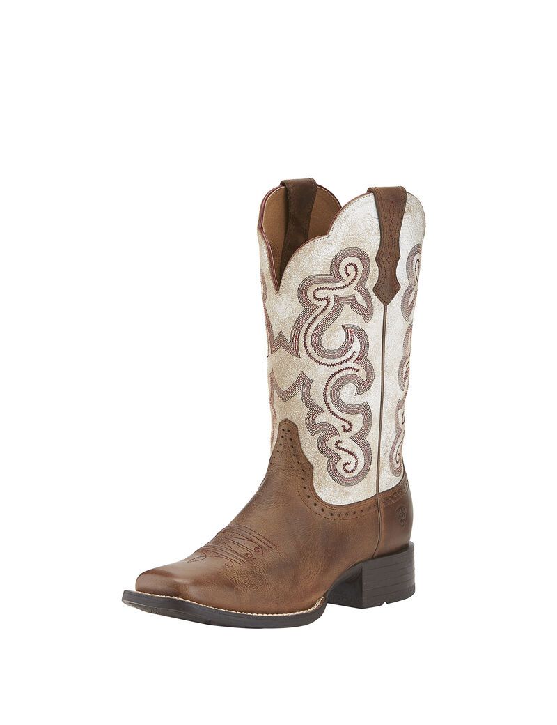 Bottes Western Ariat Quickdraw Beige Femme | EUH-01922626