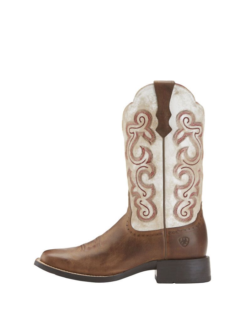 Bottes Western Ariat Quickdraw Beige Femme | EUH-01922626