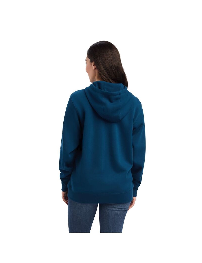 Sweat à Capuche Ariat REAL Classiche Arm Logo Multicolore Femme | NCS-92237824