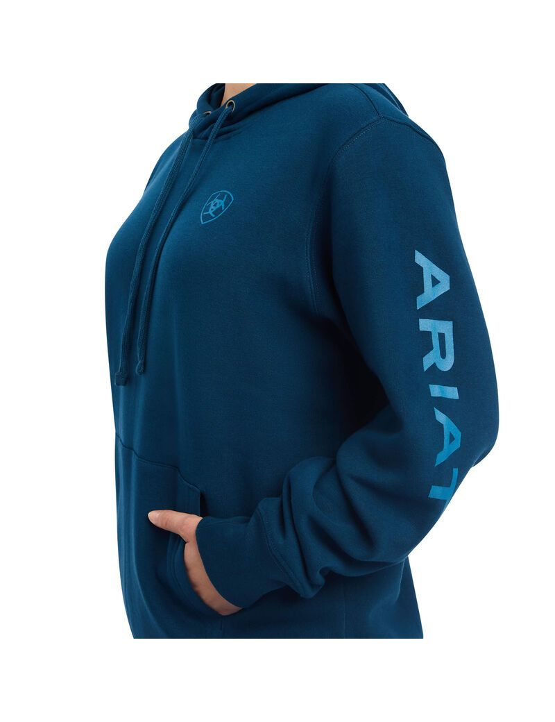 Sweat à Capuche Ariat REAL Classiche Arm Logo Multicolore Femme | NCS-92237824