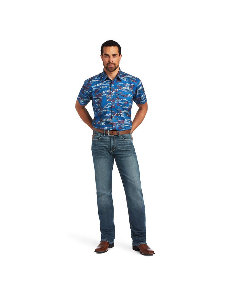 Chemises De Costume Ariat VentTEK Western Fitted Multicolore Homme | MUQ-24663213