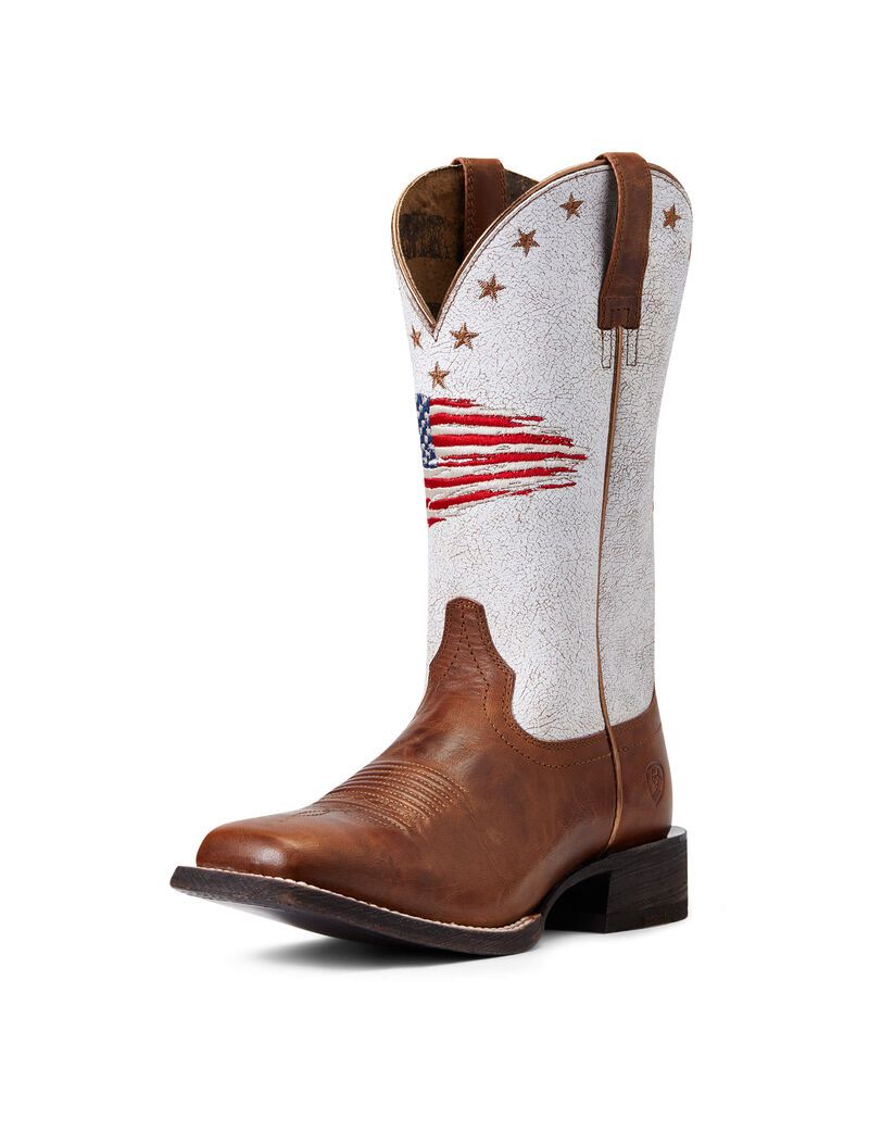 Bottes Western Ariat Circuit Patriot Multicolore Femme | MOL-78044712