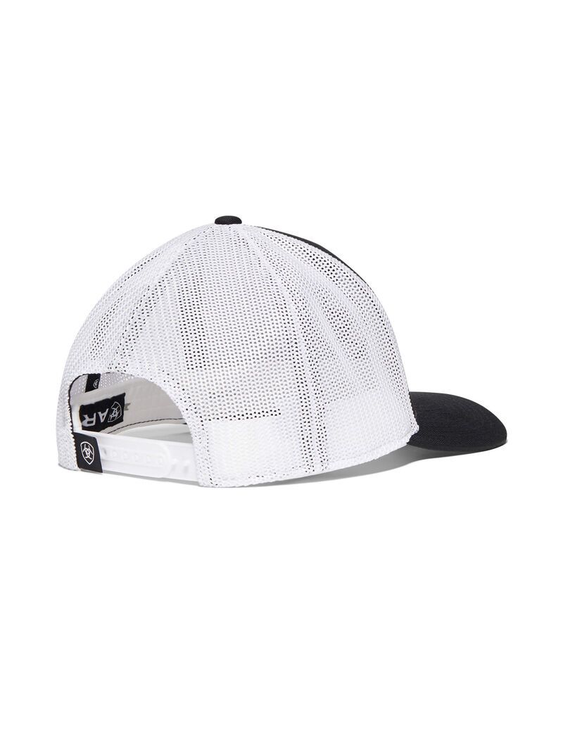 Casquettes Ariat Shield logo Noir Blanche Homme | OEC-91838413