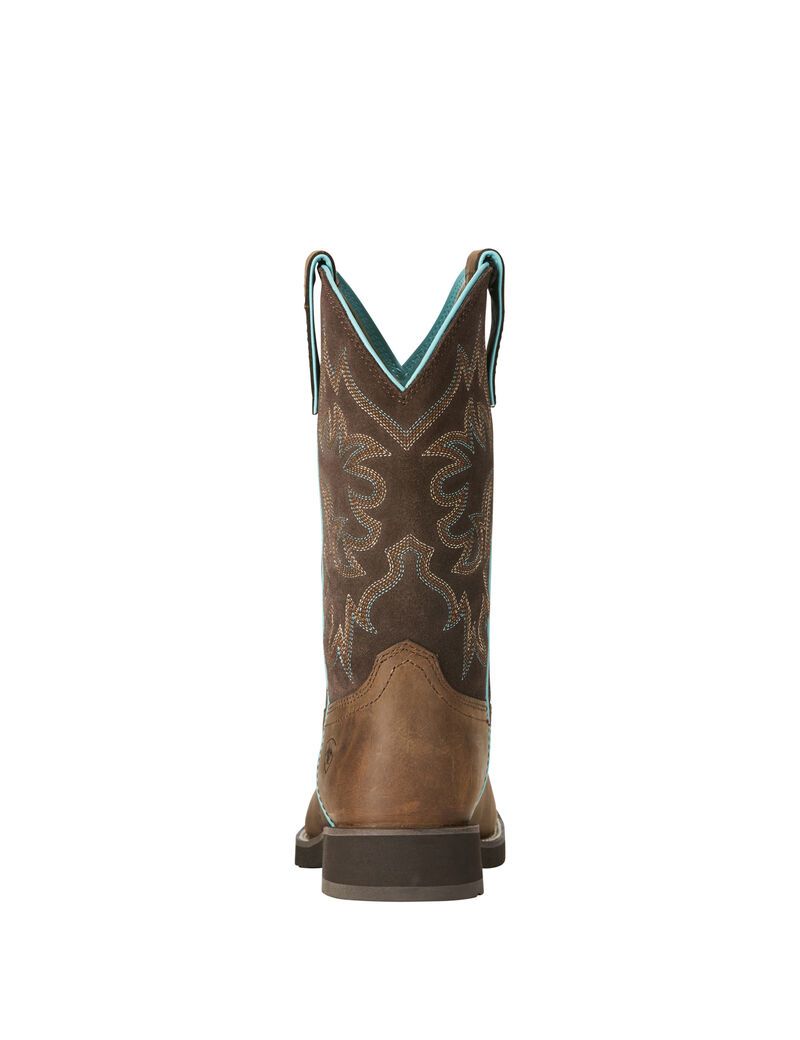 Bottes Western Ariat Delilah Round Embout Marron Femme | NUH-34847175