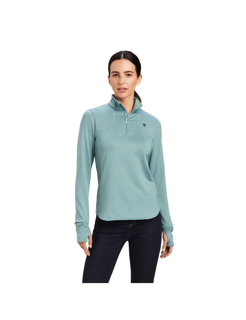 Couches Intermédiaires Ariat Gridwork 1/4 Zip Multicolore Femme | IGZ-71423648