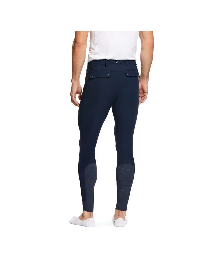 Pantalon Ariat Tri Factor Grip Knee Patch Breech Bleu Marine Homme | XLD-93299358