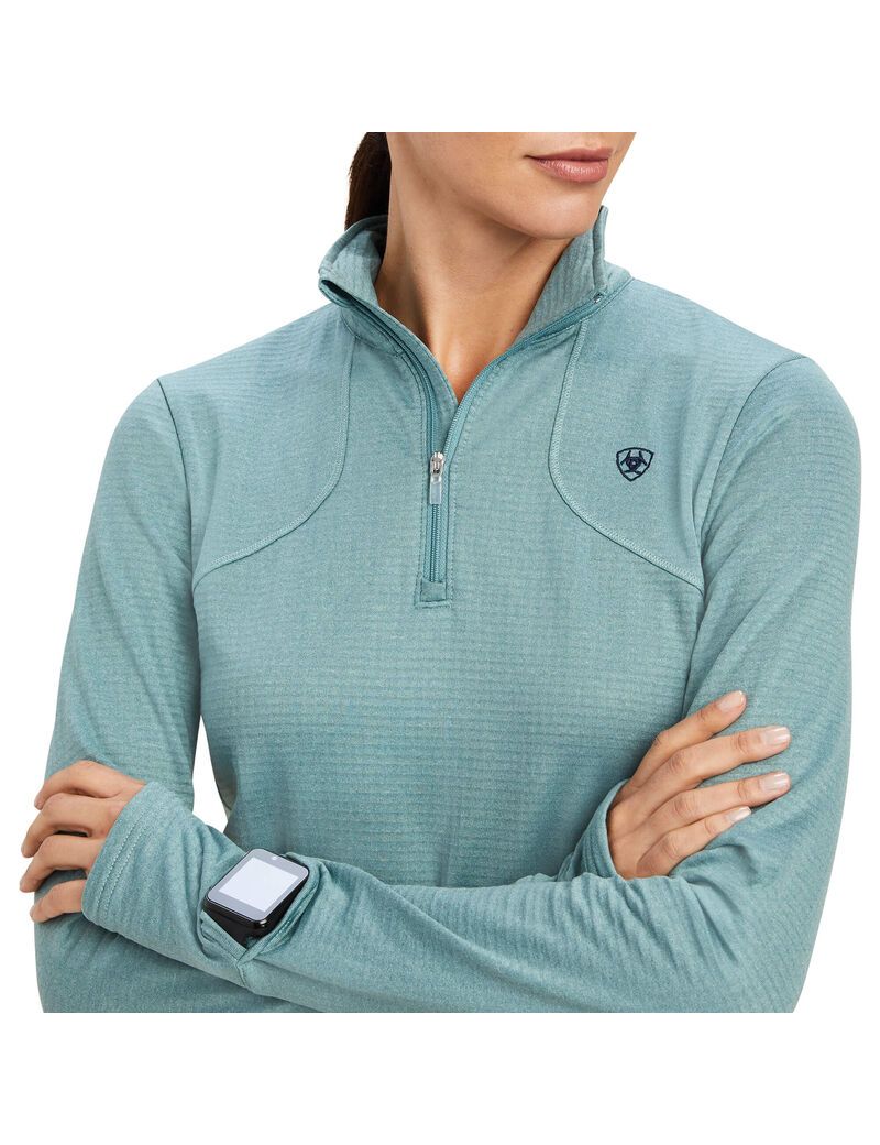 Couches Intermédiaires Ariat Gridwork 1/4 Zip Multicolore Femme | IGZ-71423648