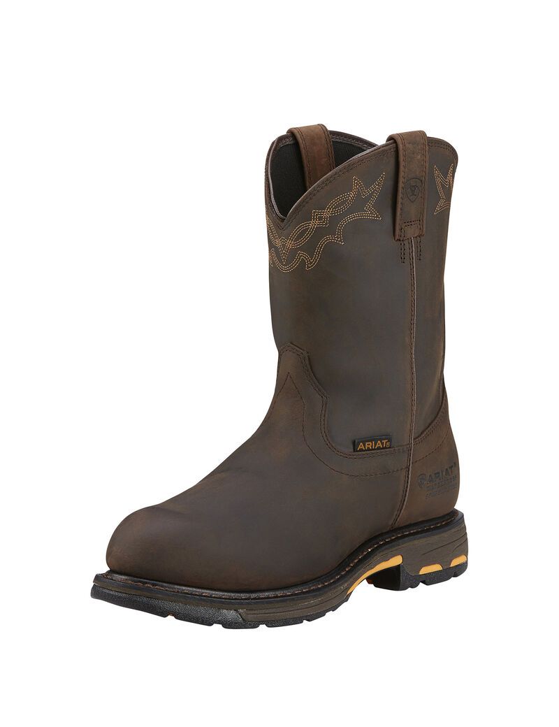 Bottes Imperméables Ariat WorkHog Composite Embout Travail Marron Homme | KRL-32965892