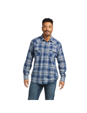 Chemises De Costume Ariat Hempstead Retro Fit Indigo Homme | IOT-30120114