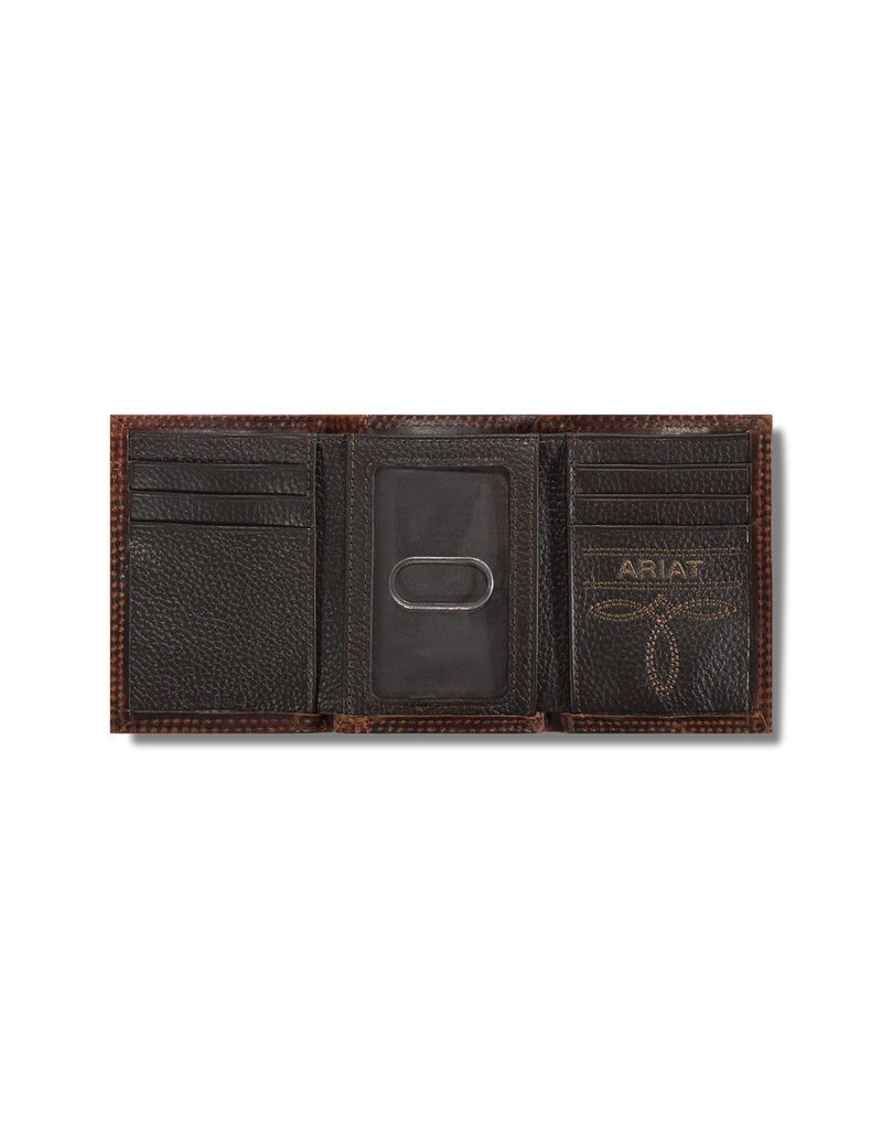 Portefeuilles Ariat Center ridge trifold Marron Homme | VNS-44175337