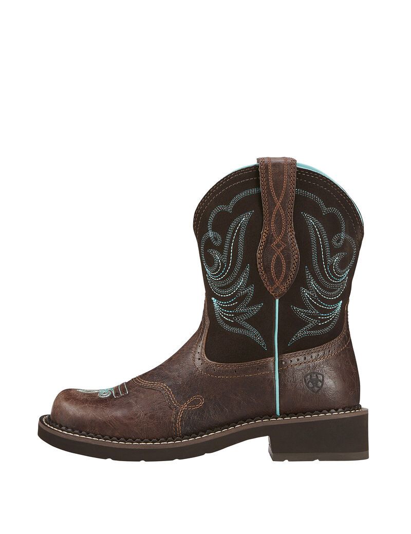 Bottes Western Ariat Fatbaby Heritage Dapper Bleu Royal Chocolat Femme | RYY-43197044