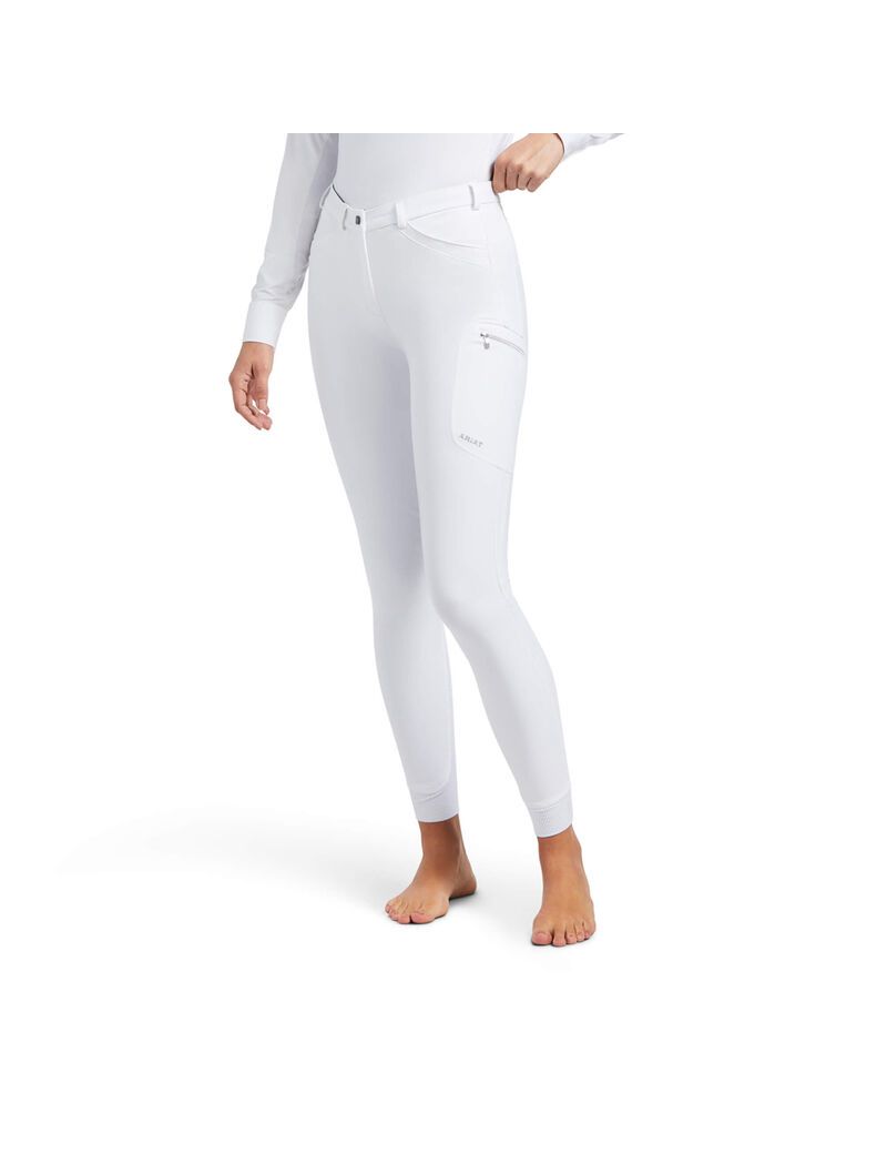 Pantalon Ariat Triton Grip Knee Patch Breech Blanche Femme | OWD-14482409