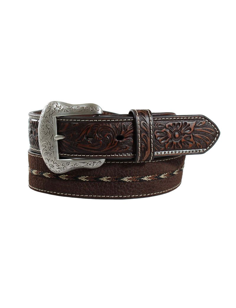 Ceintures Ariat Embossed center stitch Marron Homme | UGZ-66730635