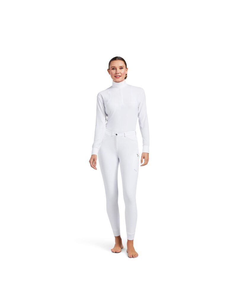 Pantalon Ariat Triton Grip Knee Patch Breech Blanche Femme | OWD-14482409