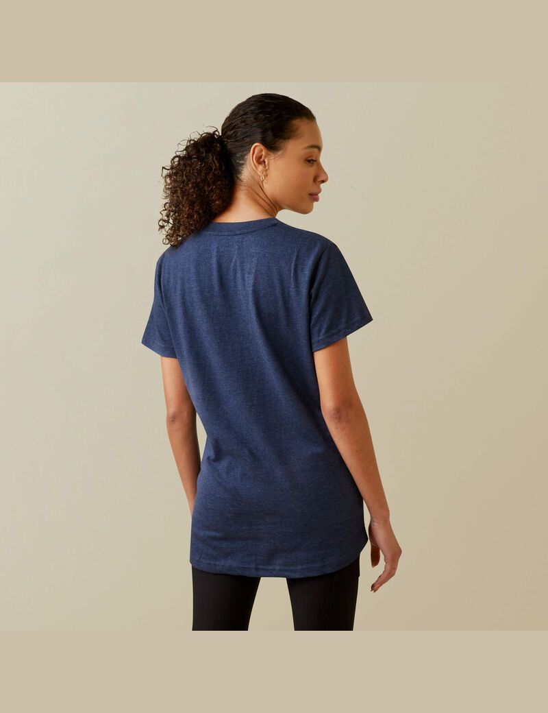 Vêtements De Travail Ariat Rebar Coton Strong T Shirts Bleu Marine Femme | WLO-76128918