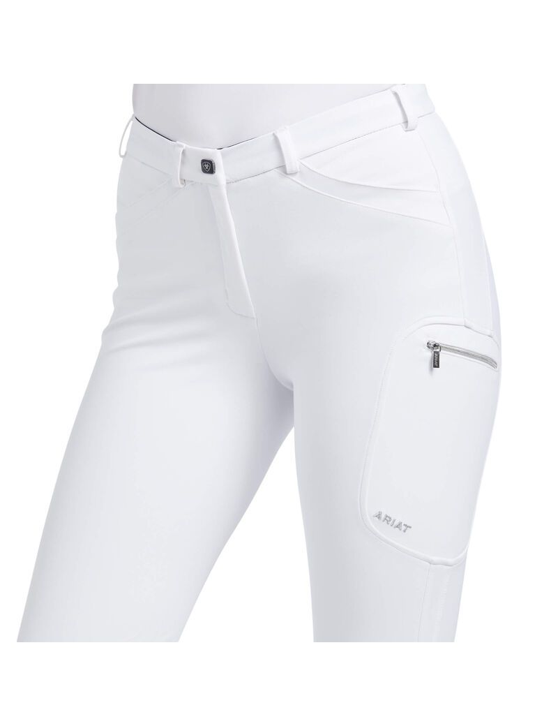 Pantalon Ariat Triton Grip Knee Patch Breech Blanche Femme | OWD-14482409