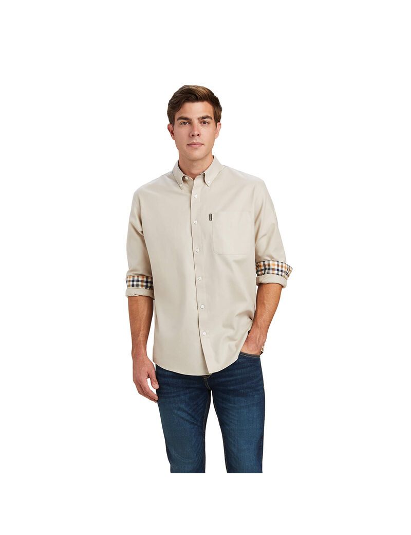 Chemises De Costume Ariat Clement Beige Homme | HTO-53722980