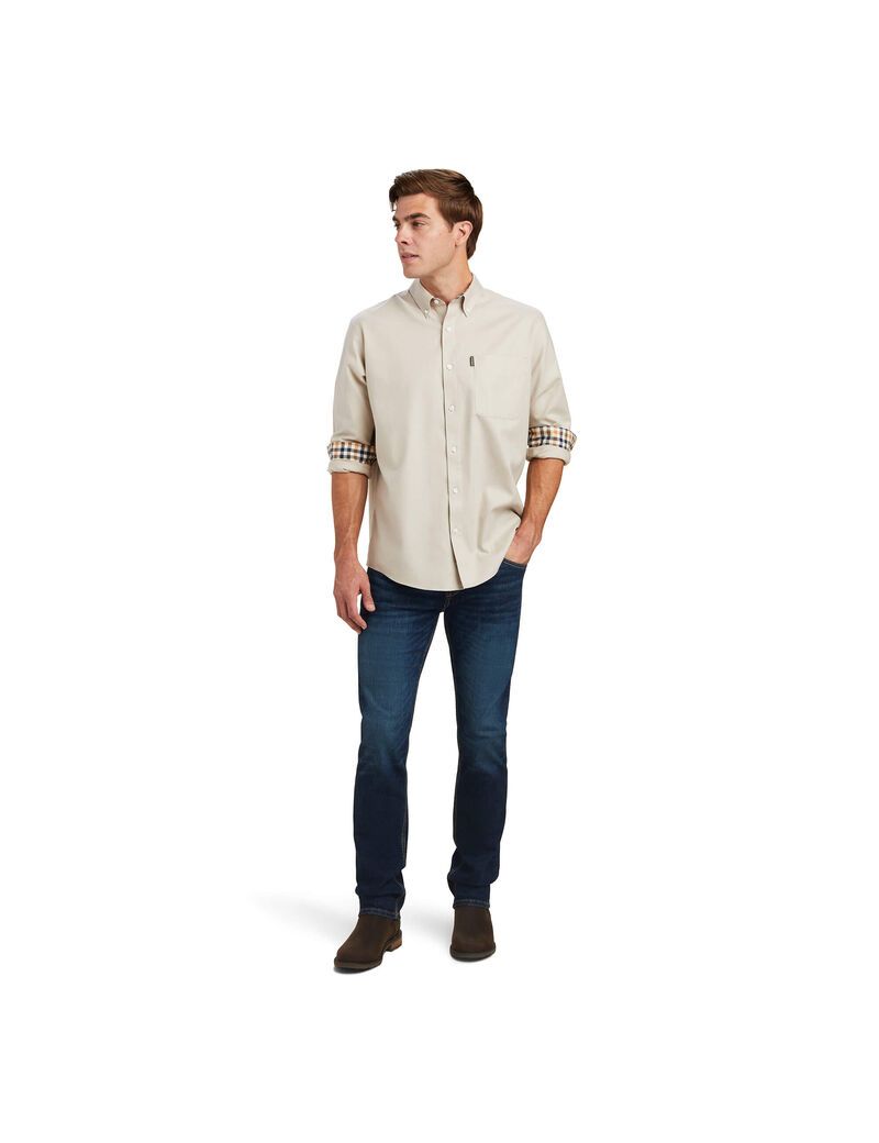 Chemises De Costume Ariat Clement Beige Homme | HTO-53722980