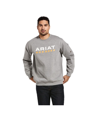 Sweats Ariat Rebar Workman Logo Grise Homme | BDB-23069460