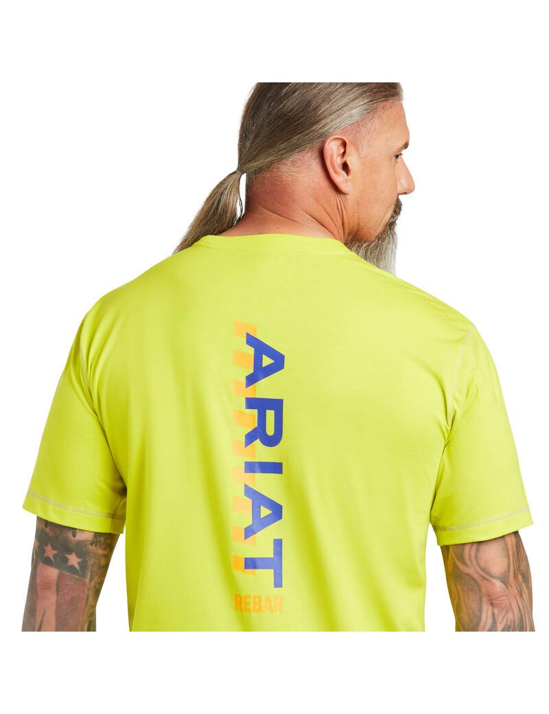 Vêtements De Travail Ariat Rebar Workman Logo T Shirts Multicolore Homme | DJI-50984219